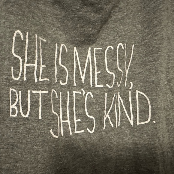Women's Charcoal Graphic Tee - 'She is Messy, But She's Kind' - Picture 2 of 5